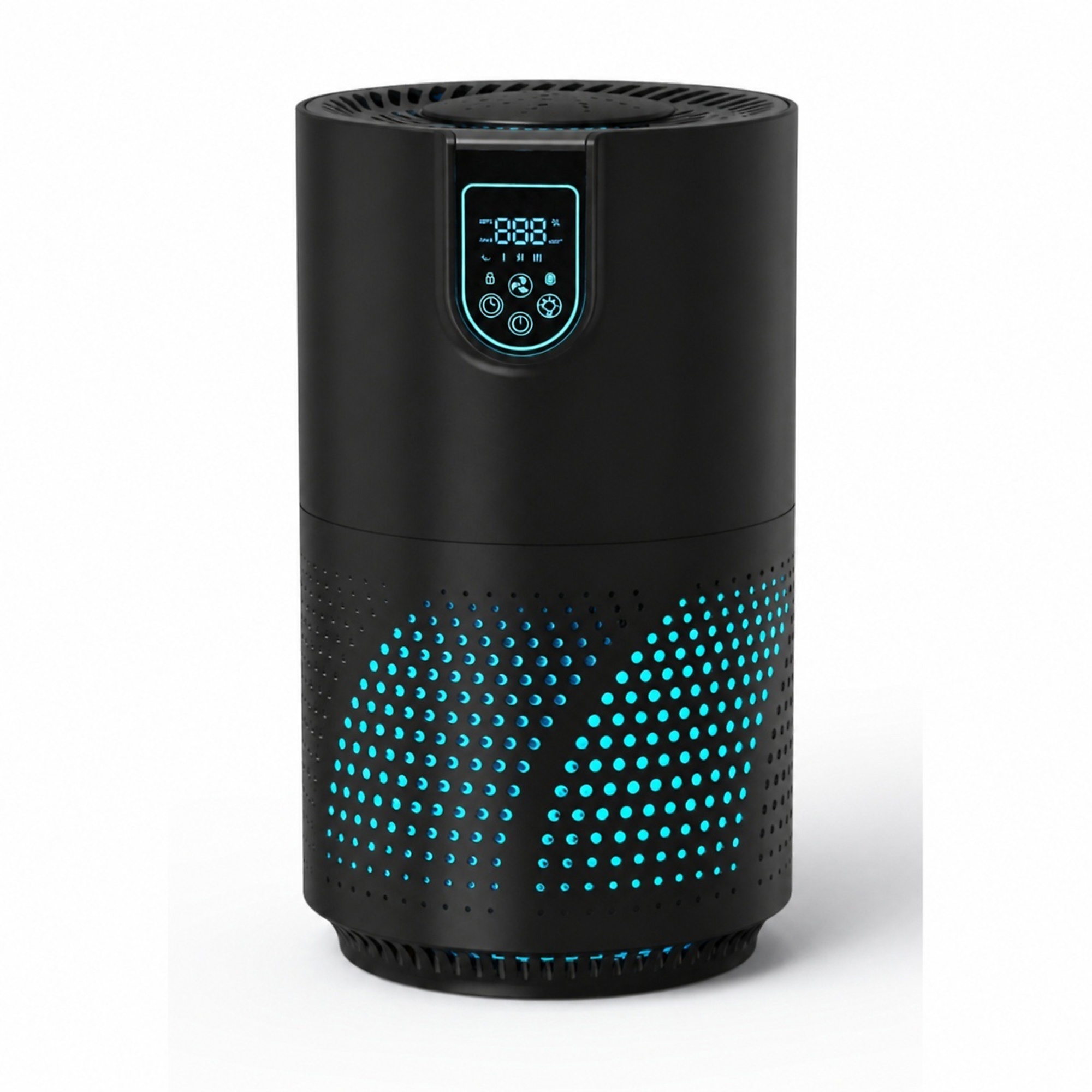 EdenDirect 1650 sq.ft H14 Filter Air Purifier in Black with 3 Fan Speeds, Quiet Sleep Mode, Night Light, Timer Settings, Energy Saving, Auto Mode, Child Lock